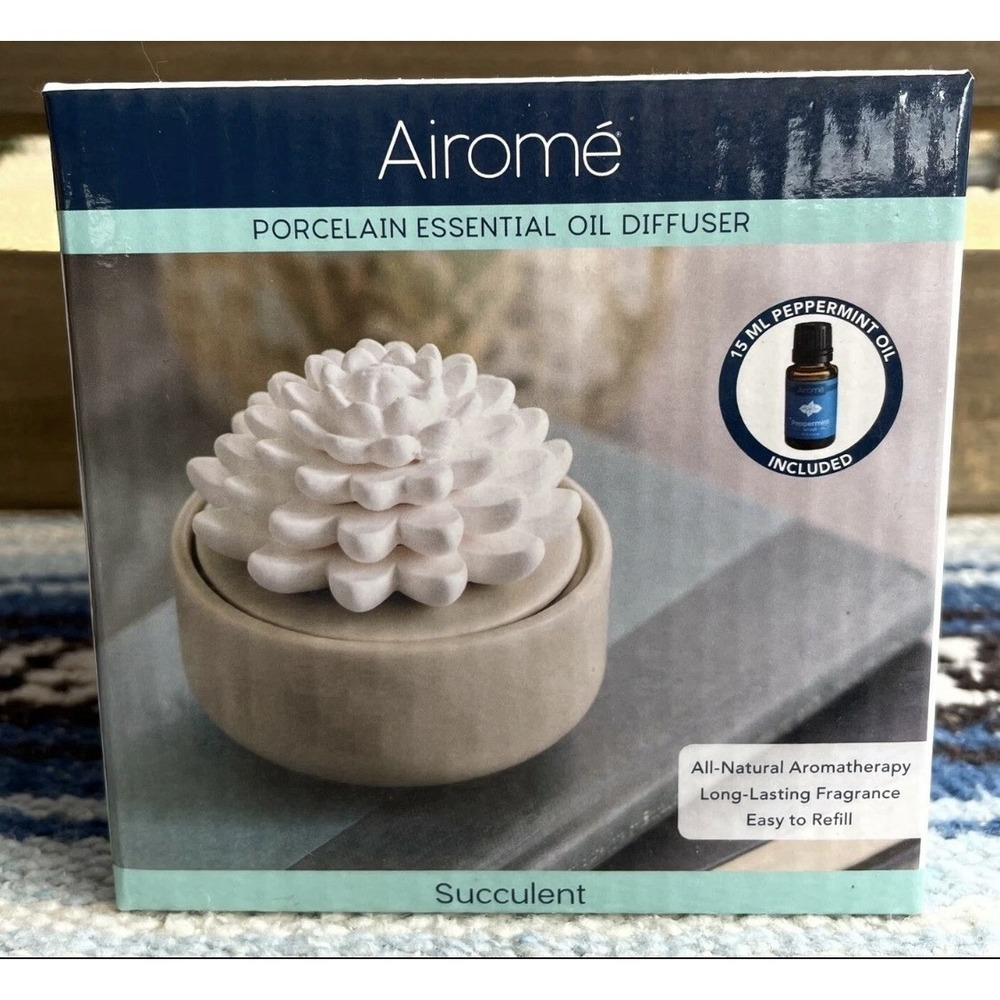 Airome Porcelain Succulent Essential Oil Diffuser Non-Electric Peppermint